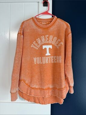 Pressbox Orange Tennessee Volunteers Distressed Crewneck